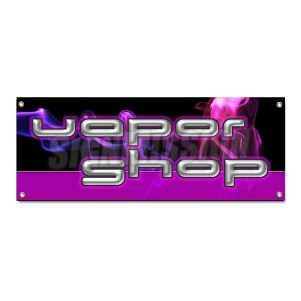 VAPOR SHOP BANNER SIGN pipes e-liquid flavor concentrates nicotine